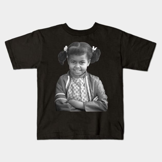 Young Michelle Obama Kids T-Shirt by darklordpug